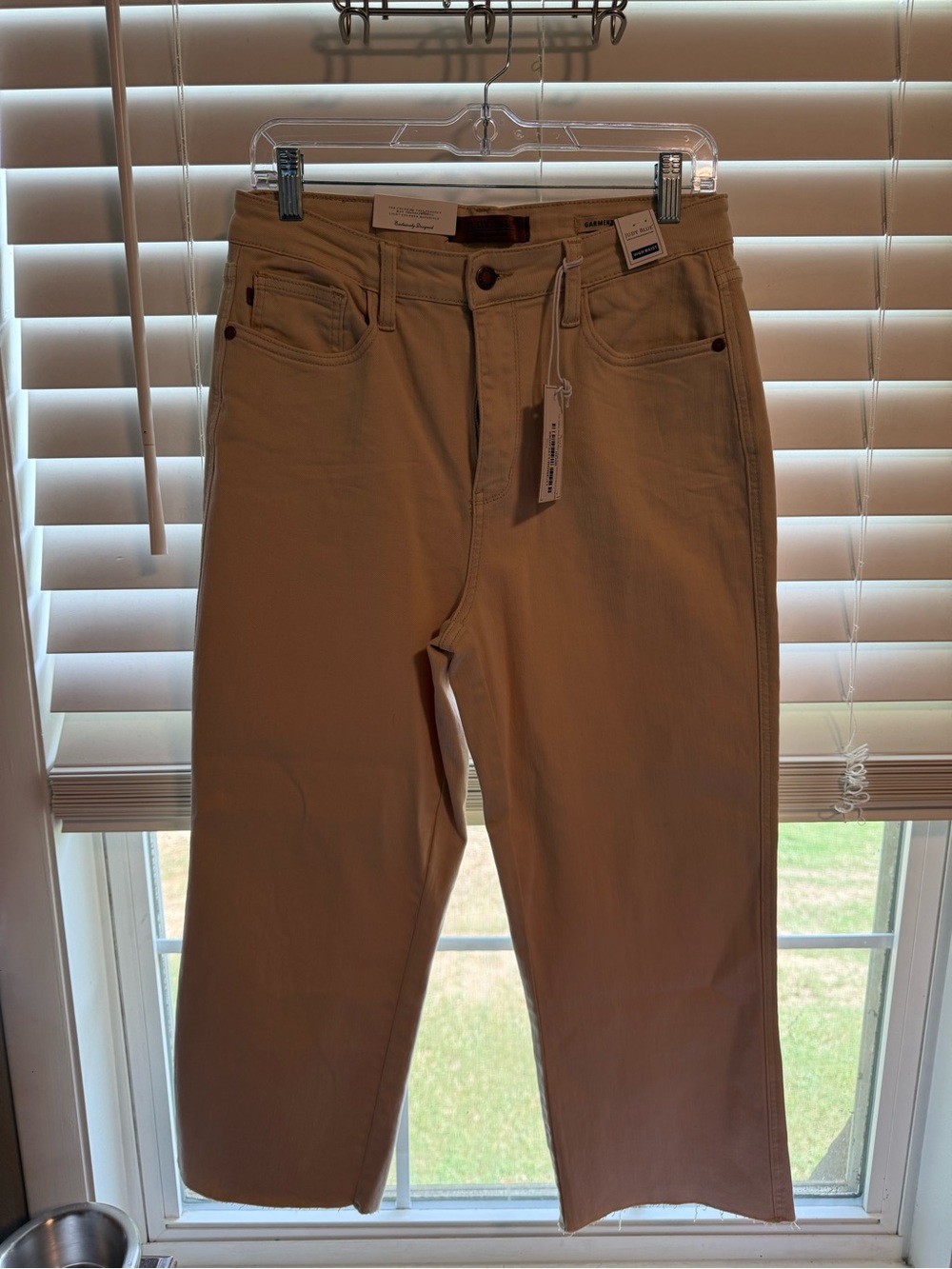 NWT Judy Blue The Dillon High Rise Crop Wide Leg Jeans Bone 11/30